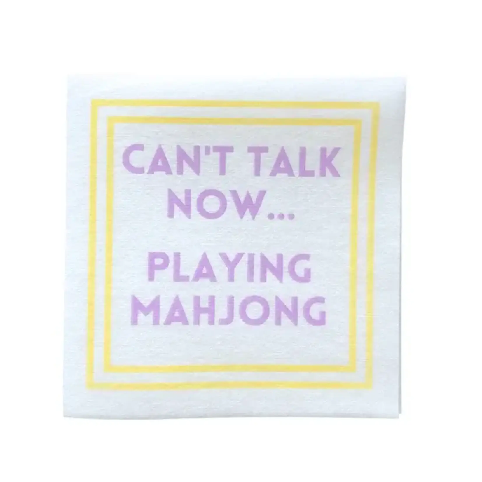 My Fair Mahjong "Can't Talk Now" 5x5 Luxury Mahjong Napkins