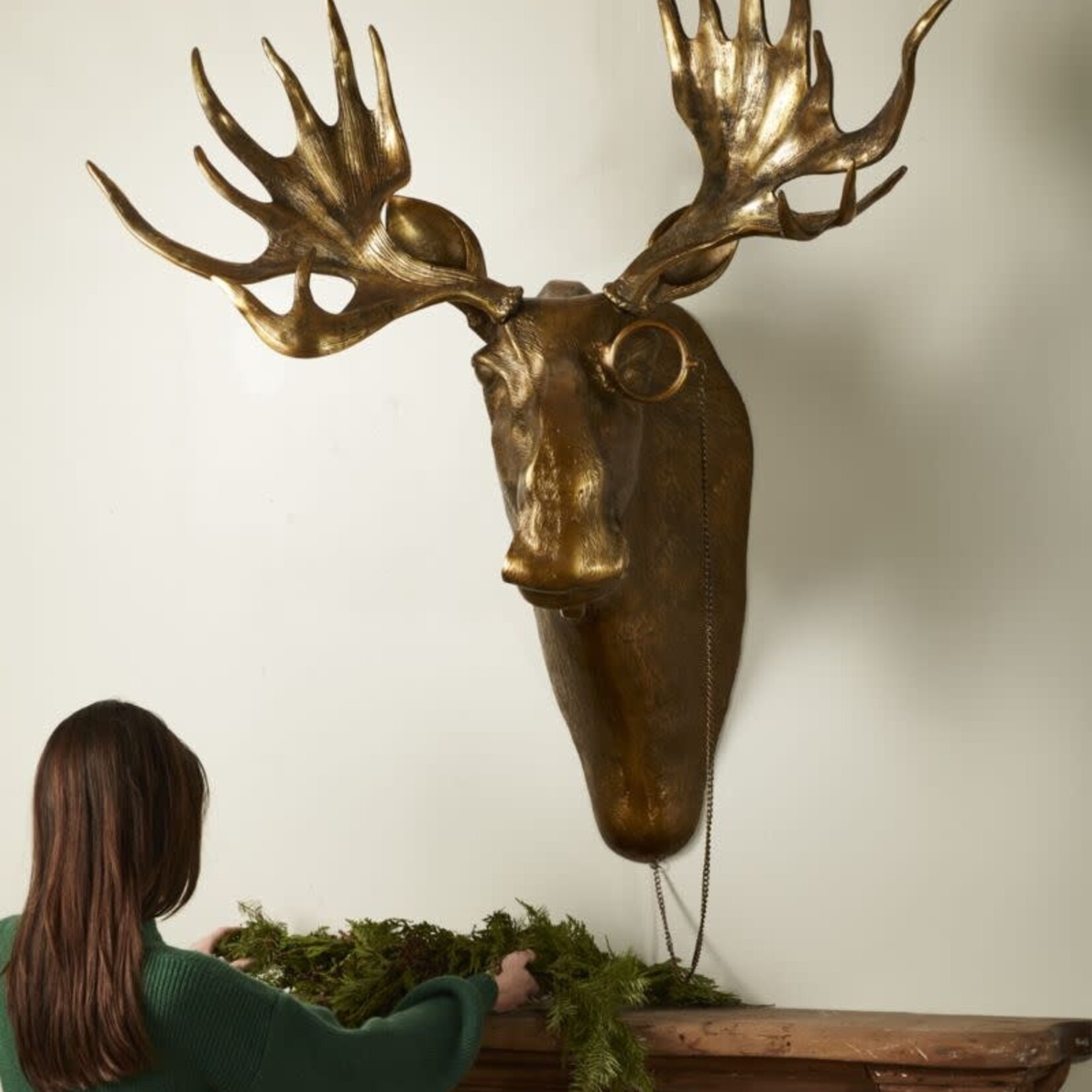 Accent Decor Eugene the Moose Wall Mount (43.5"x 27"x 46.5")