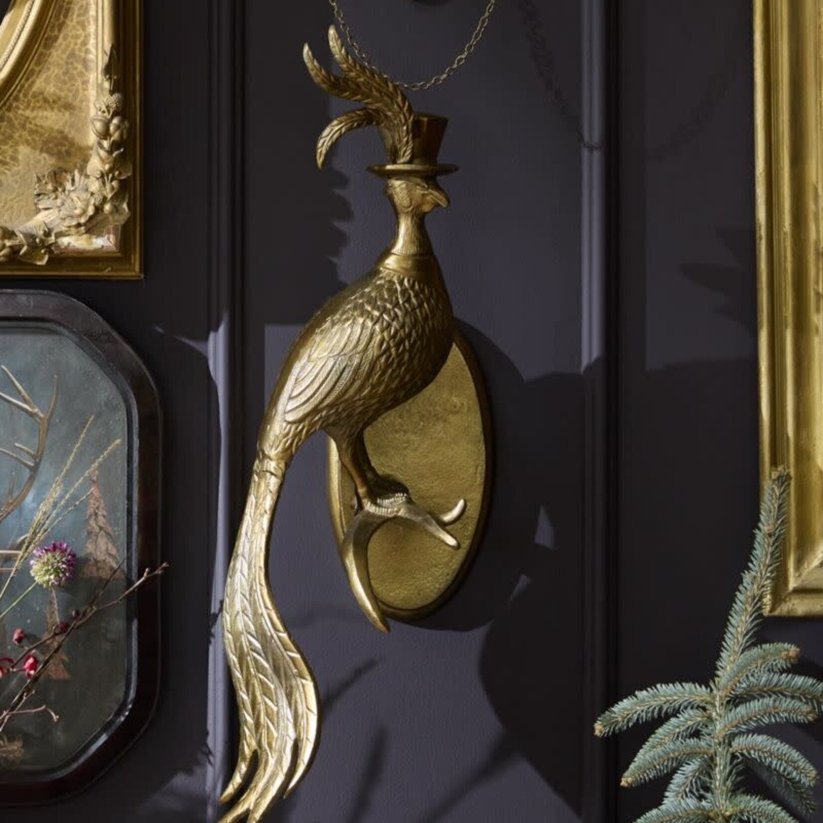 Accent Decor Emerson the Pheasant Wall Mount (8.25"x 9"x 27.25")