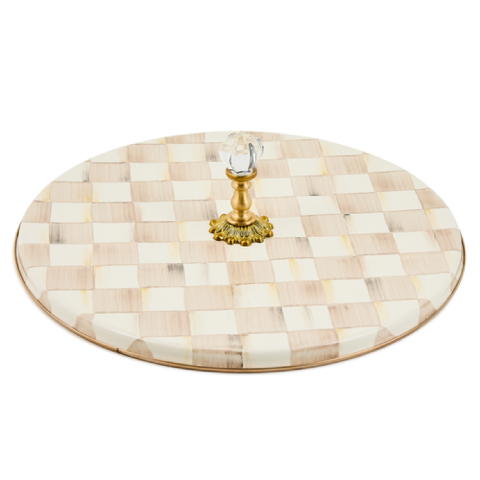 MacKenzie-Childs mocha check cheese course