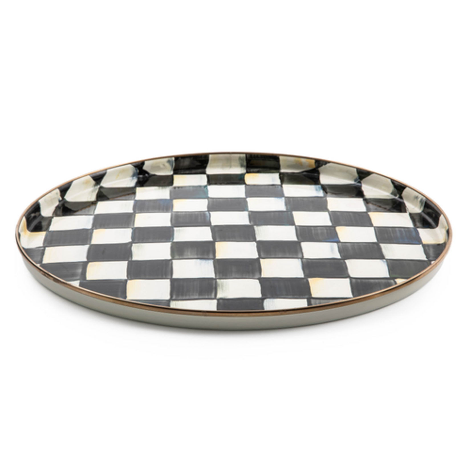 MacKenzie-Childs courtly check round tray