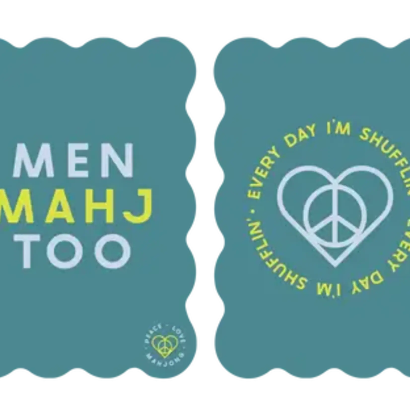 Peace Love Mahjong Men Mahj Too - Everyday I'm Shufflin' Mahjong Tile Shufflers (Set of 2)