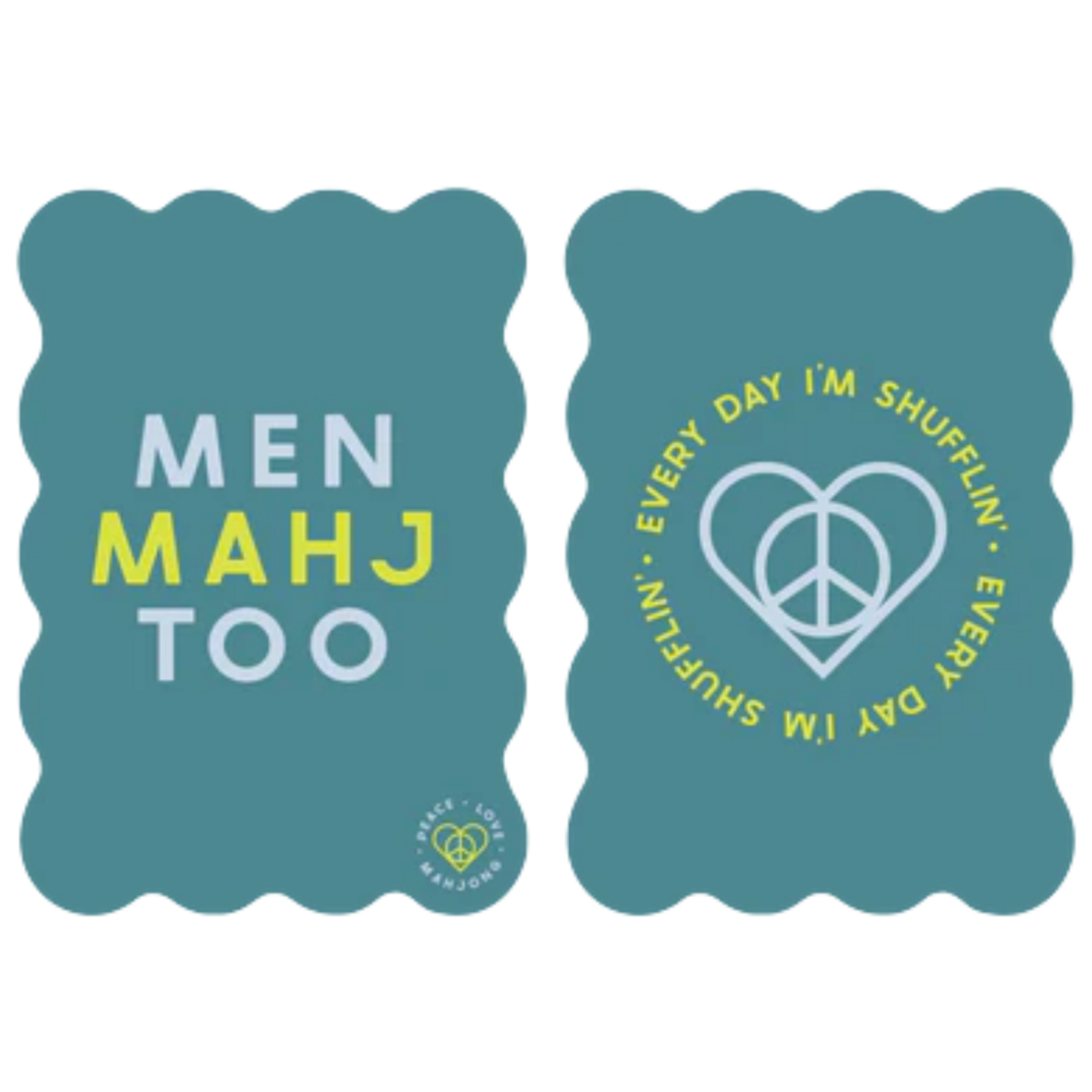 Peace Love Mahjong Men Mahj Too - Everyday I'm Shufflin' Mahjong Tile Shufflers (Set of 2)