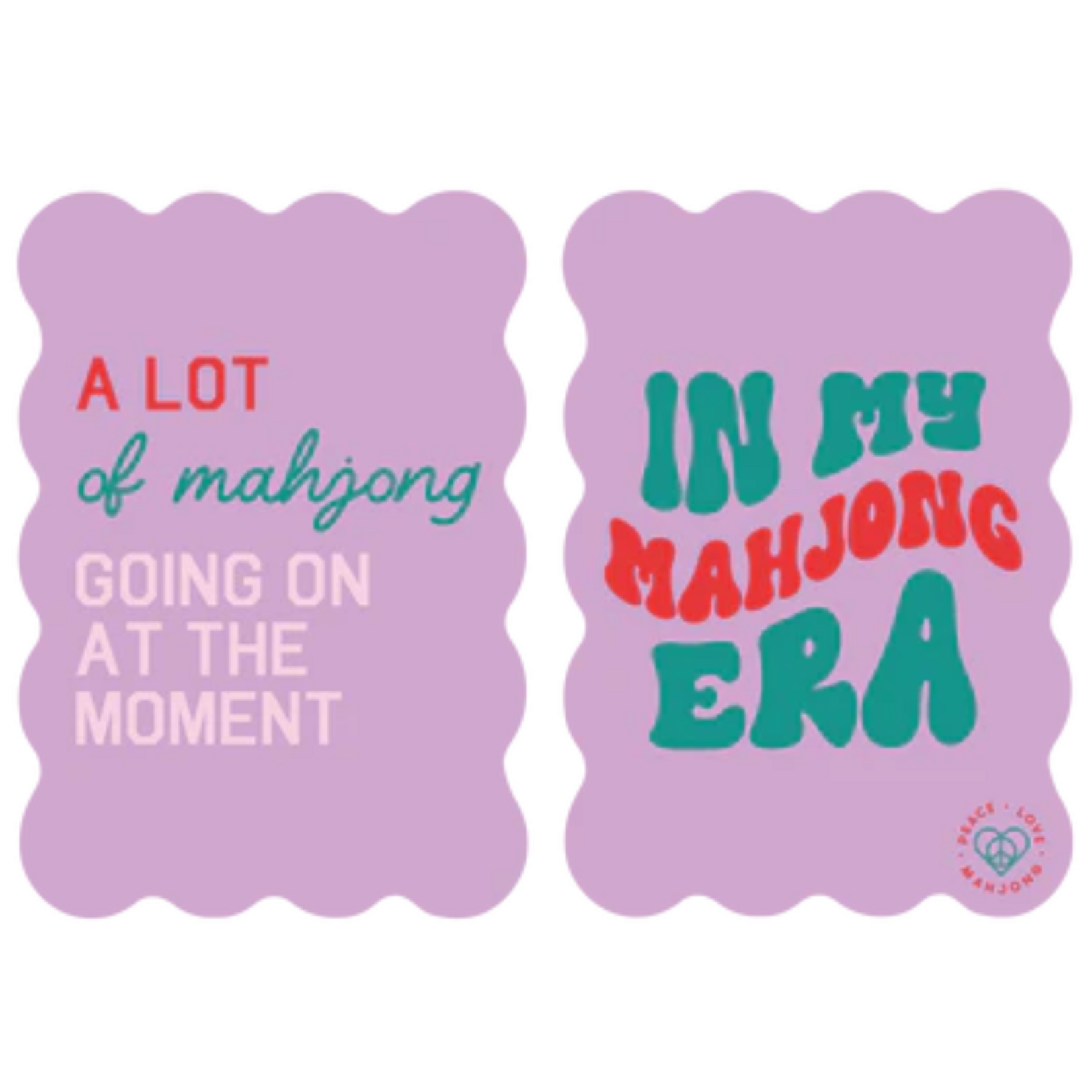 Peace Love Mahjong Mahjong Era - A Lot Of Mahjong Going On Mahjong Tile Shufflers (Set of 2)
