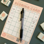 Peace Love Mahjong Light Pink Mahjong Scoring Notepad