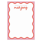 Peace Love Mahjong Red & Pink Things to Do After Mahj Notepad