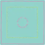 Peace Love Mahjong Light Aqua with Yellow & Pink Mat