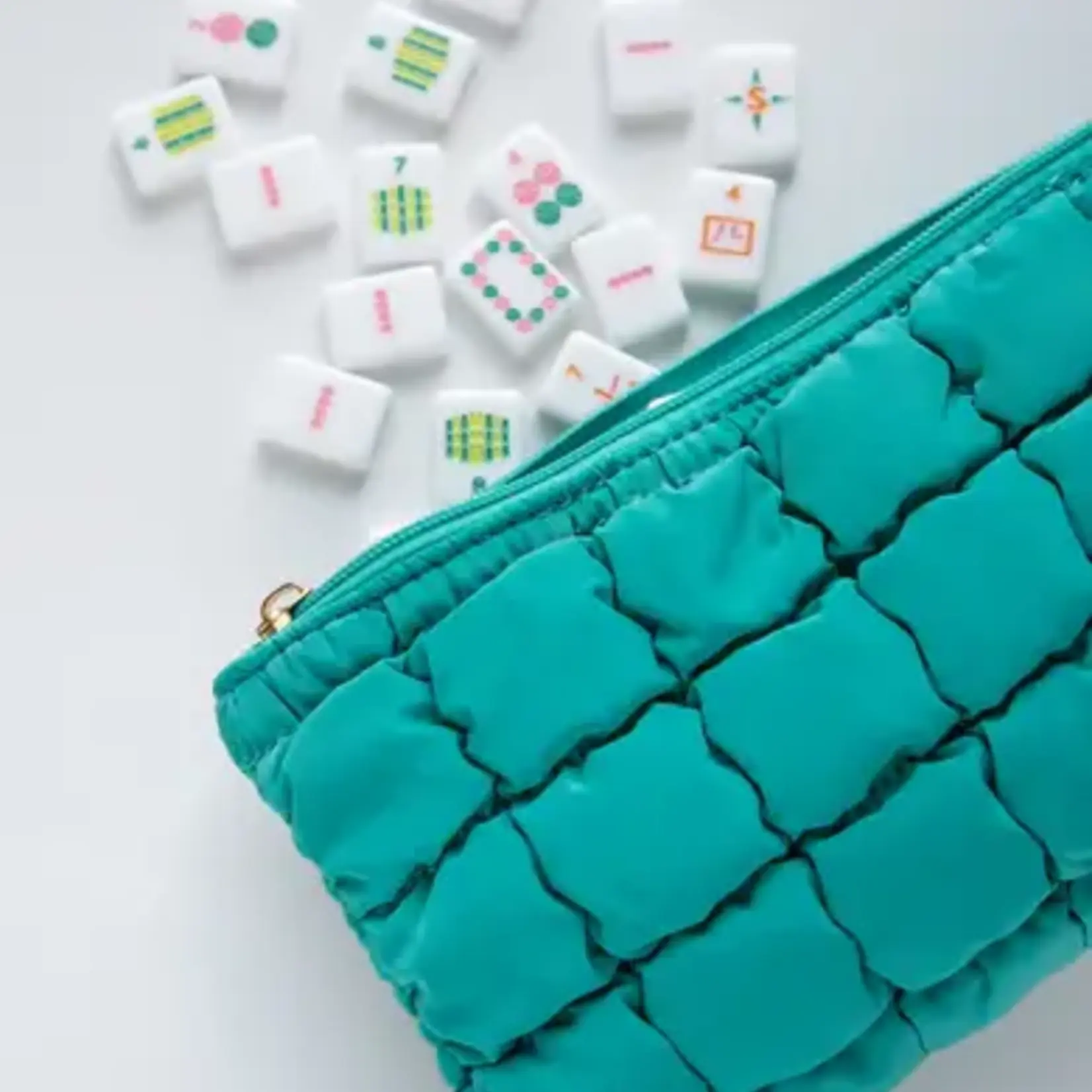 Peace Love Mahjong Vibrant Vibes - Mile High Mahj Club Travel Tiles Set (New version, Chartreuse Racks)