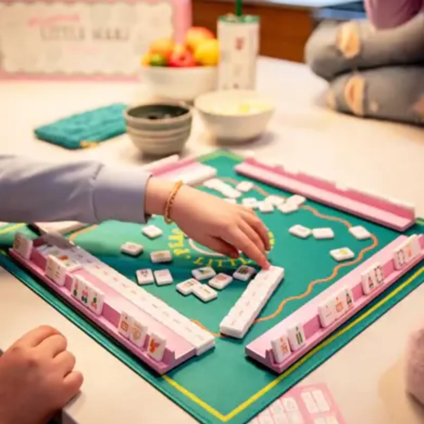 Peace Love Mahjong Vibrant Vibes - Mile High Mahj Club Travel Tiles Set (New version, Chartreuse Racks)