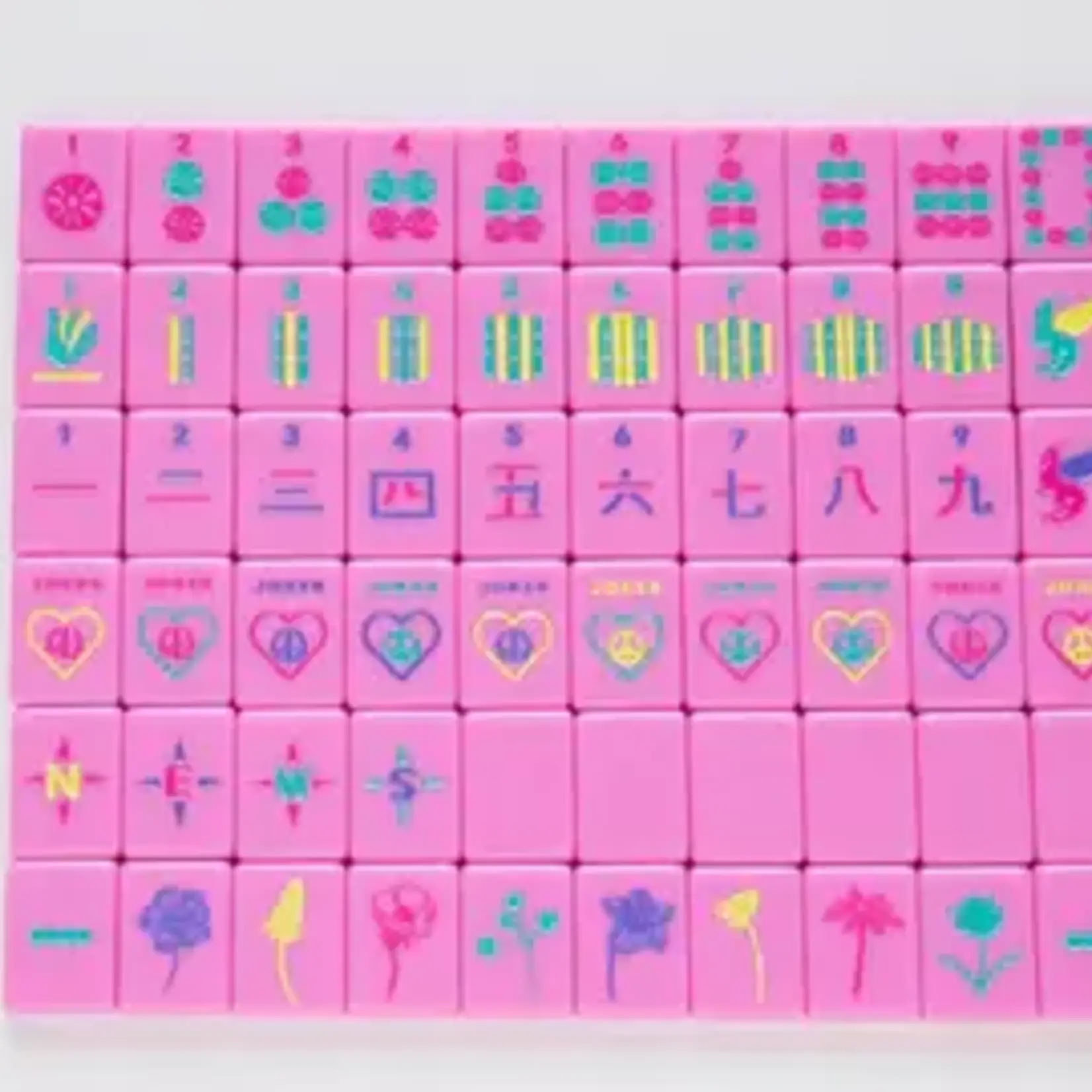 Peace Love Mahjong Little Mahj Pretty in Pink - Kids Mahjong Set