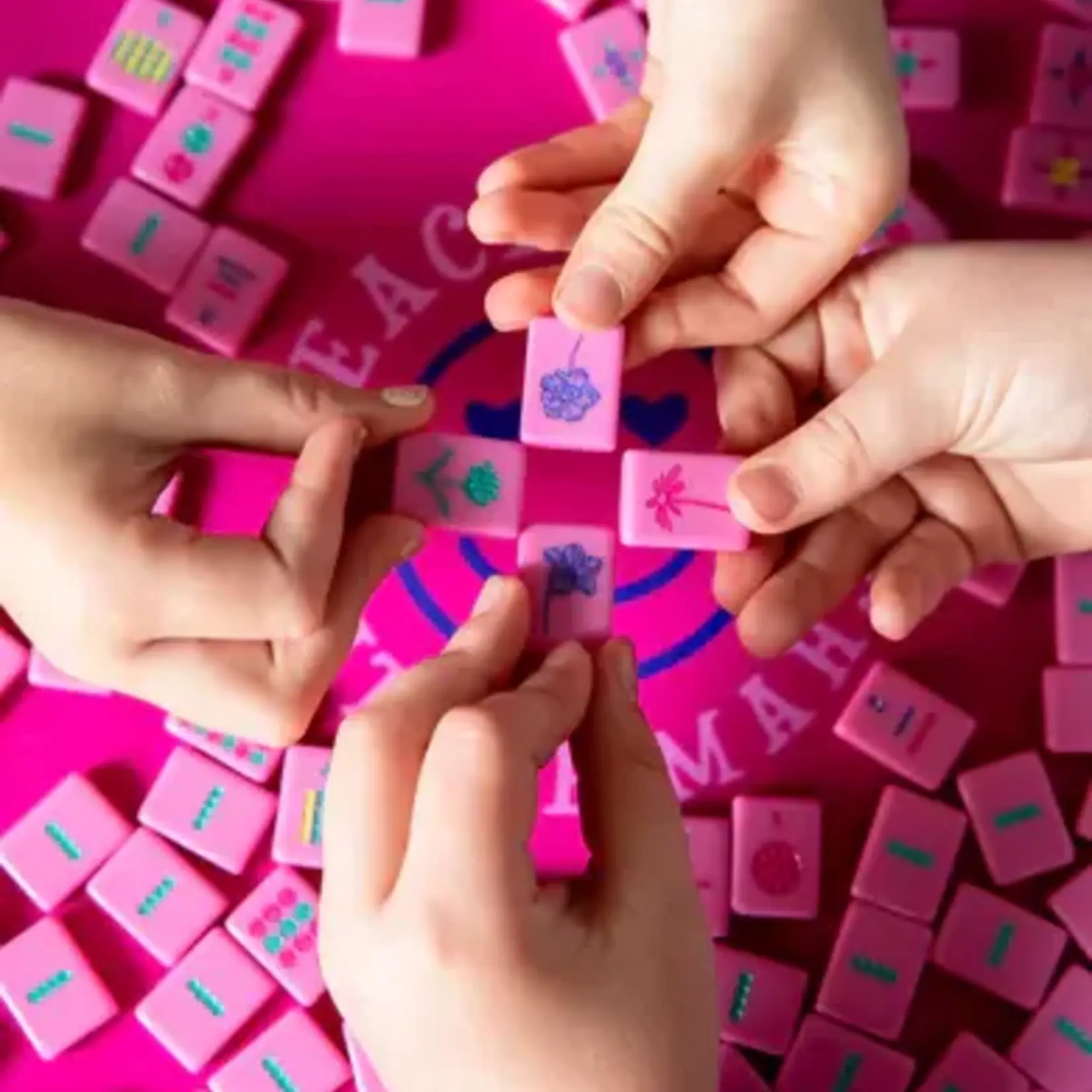 Peace Love Mahjong Little Mahj Pretty in Pink - Kids Mahjong Set