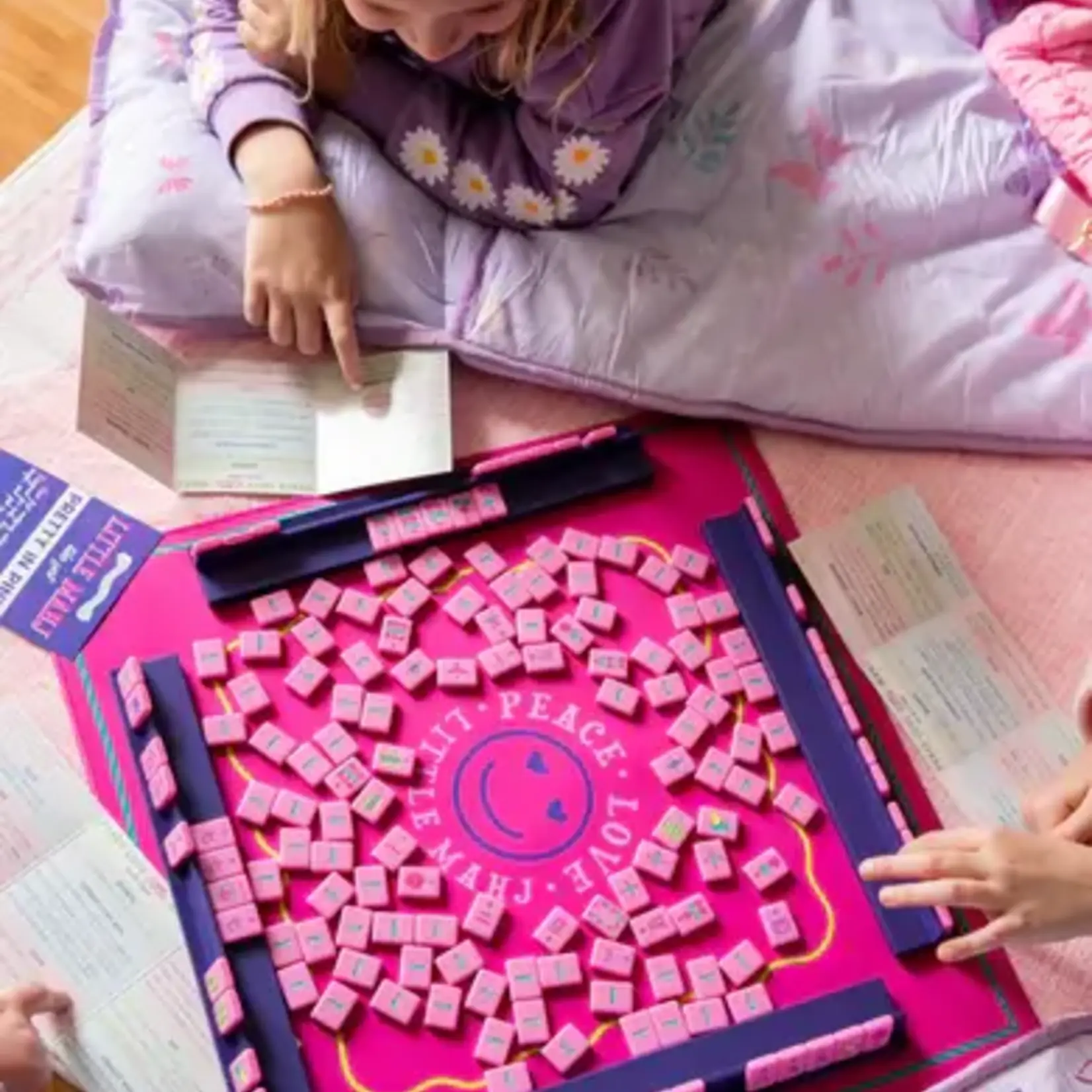 Peace Love Mahjong Little Mahj Pretty in Pink - Kids Mahjong Set