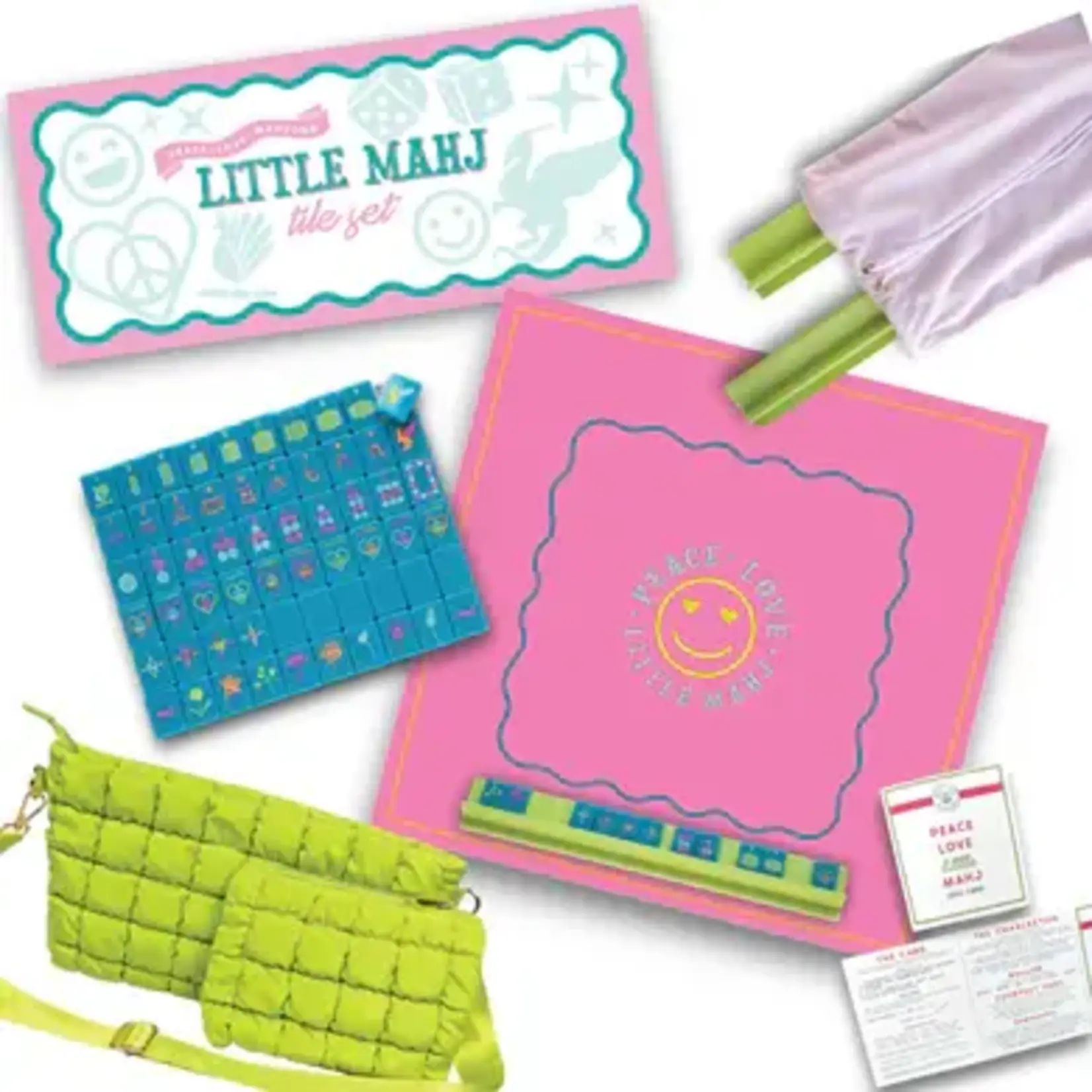Peace Love Mahjong Little Mahj Totally Teal - Kids Mahjong Set