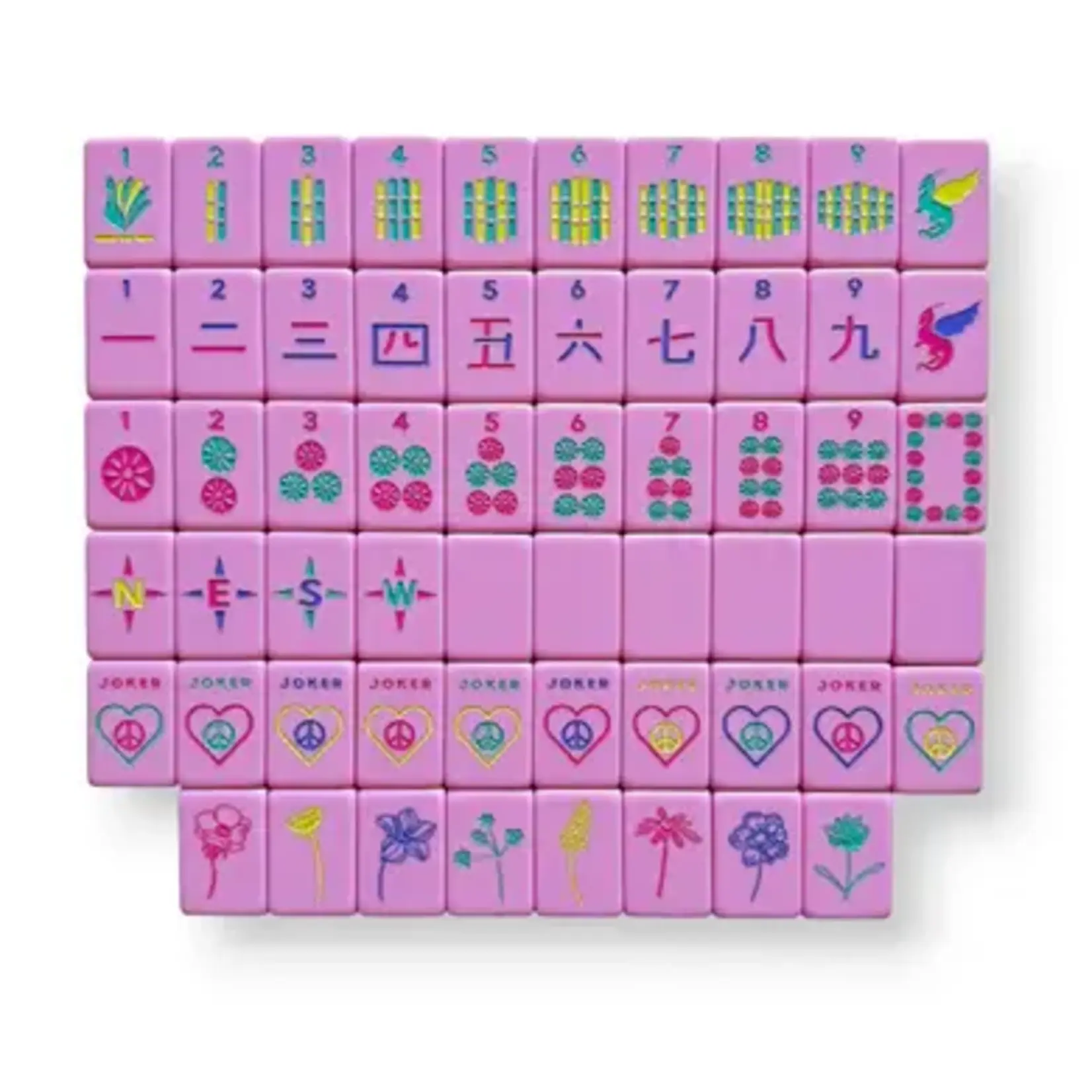 Peace Love Mahjong Pretty in Pink OG Mahjong Tiles