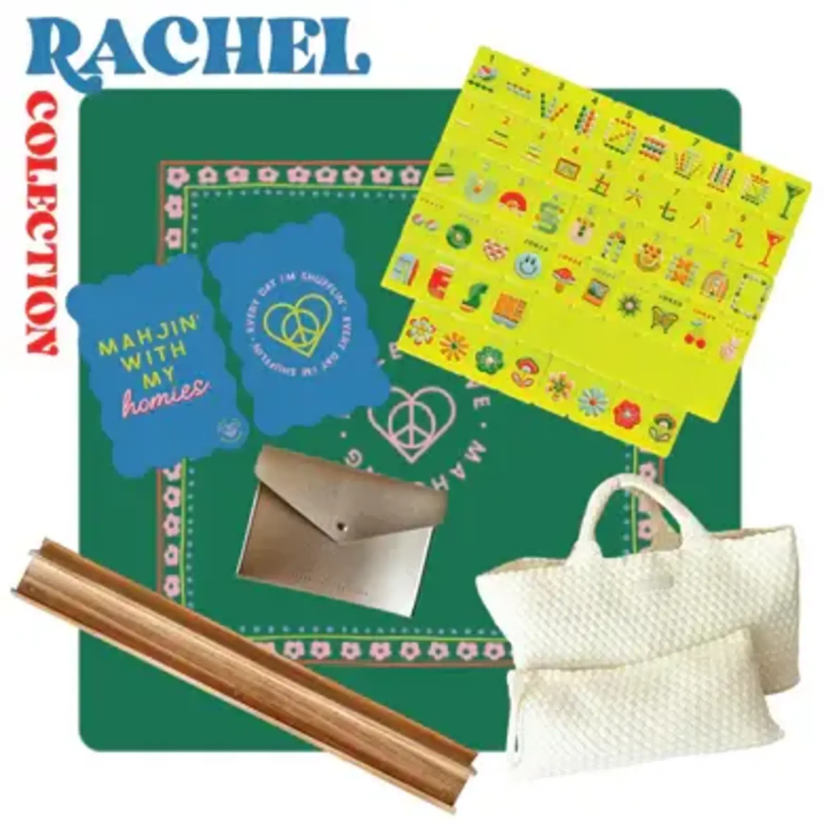 Peace Love Mahjong Mod Tiles - Chartreuse