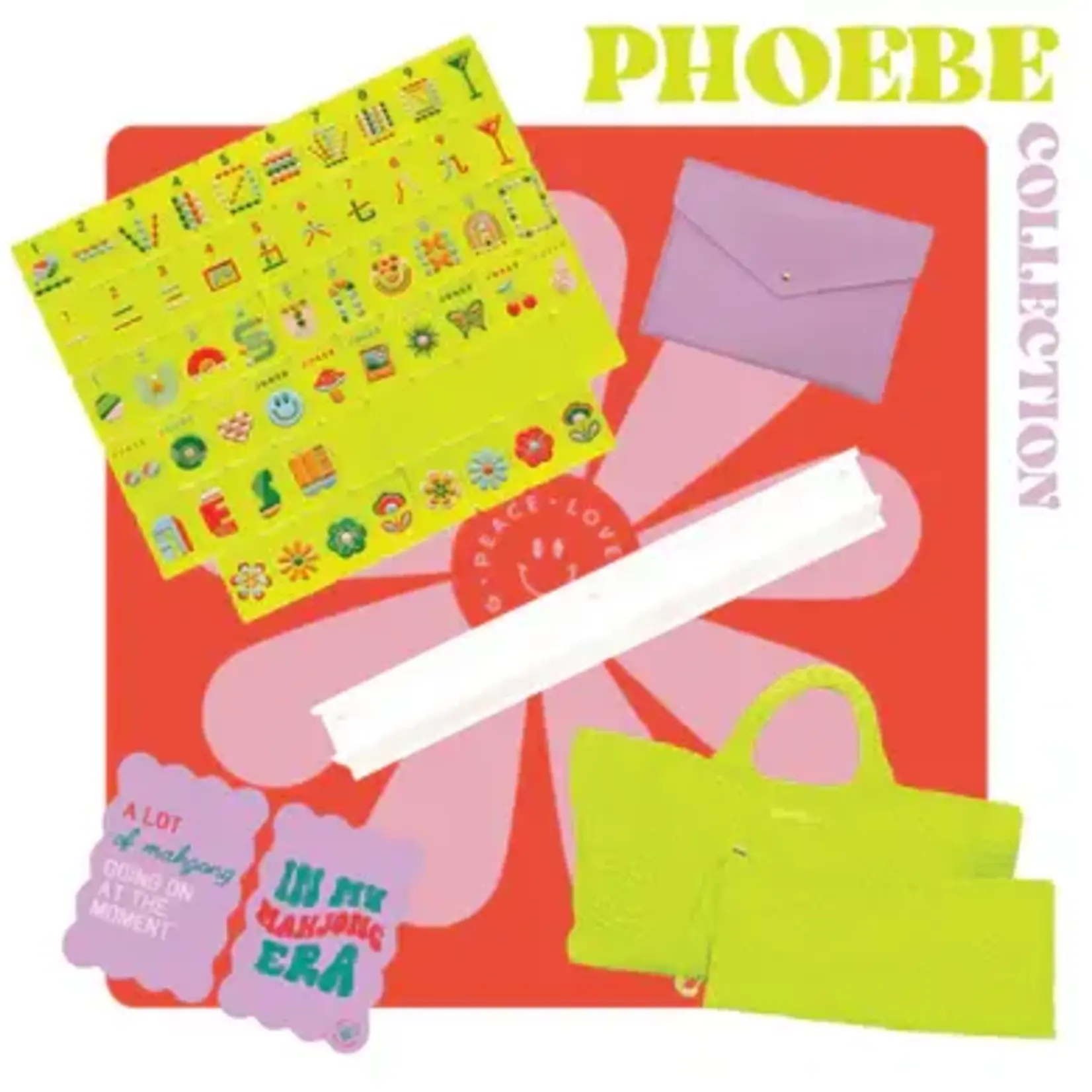 Peace Love Mahjong Mod Tiles - Chartreuse