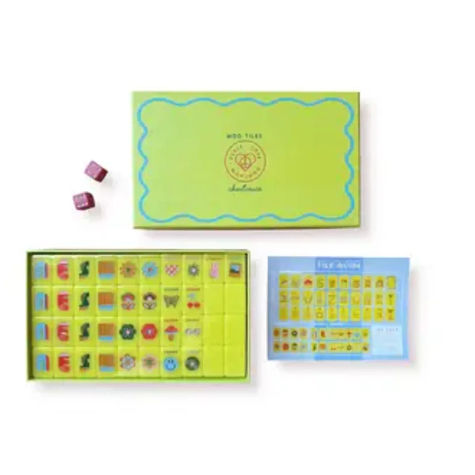 Peace Love Mahjong Mod Tiles - Chartreuse