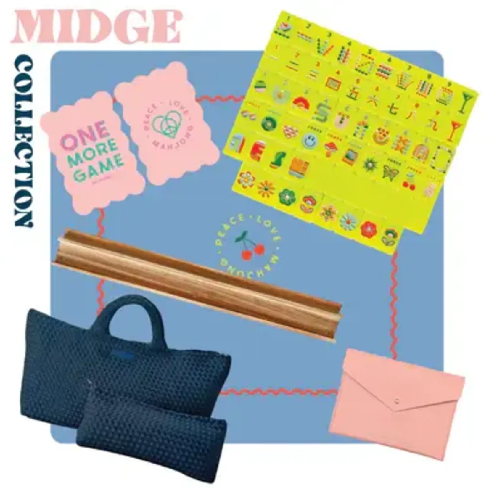 Peace Love Mahjong Mod Tiles - Chartreuse