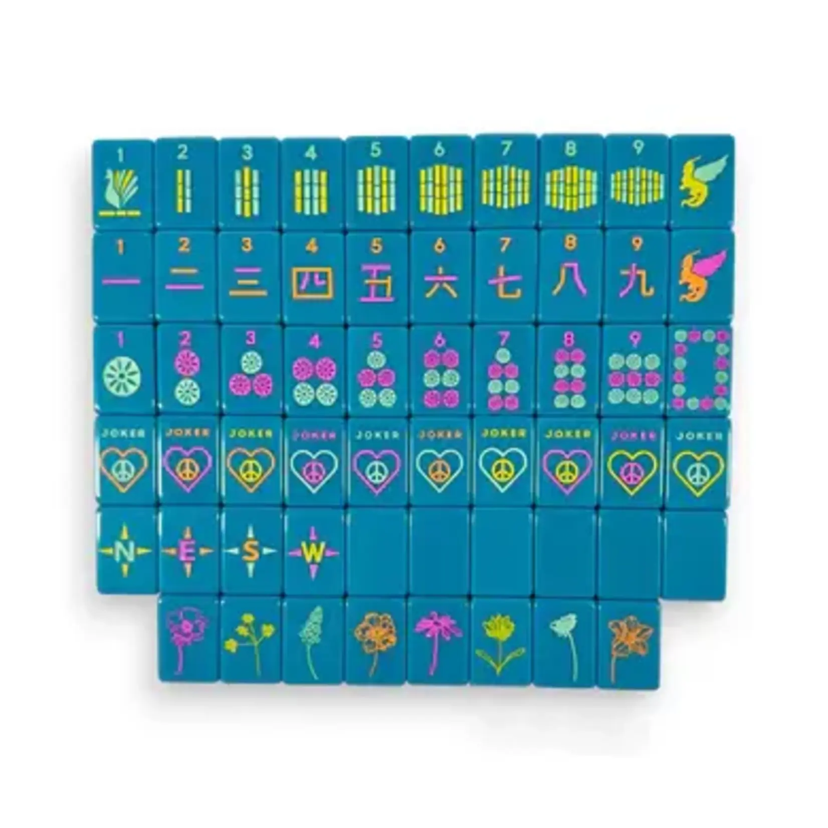 Peace Love Mahjong OG Mahj Tiles - Totally Teal