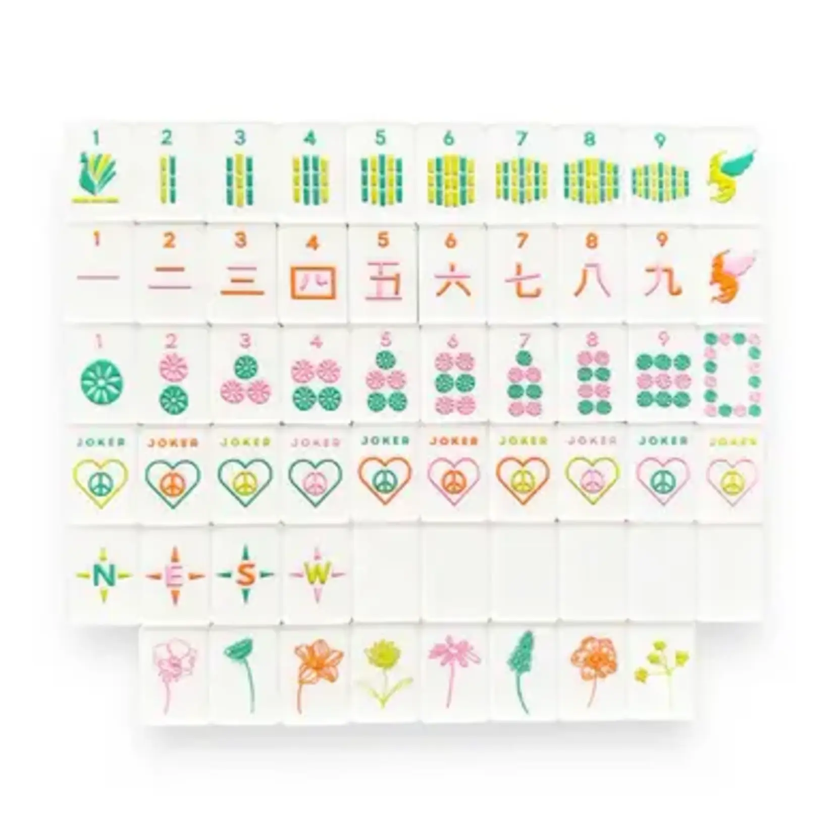 Peace Love Mahjong OG Mahj Tiles - Vibrant Vibes Tiles