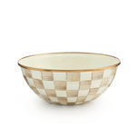 MacKenzie-Childs mocha check medium everyday bowl