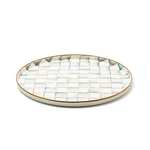 MacKenzie-Childs sterling check round tray