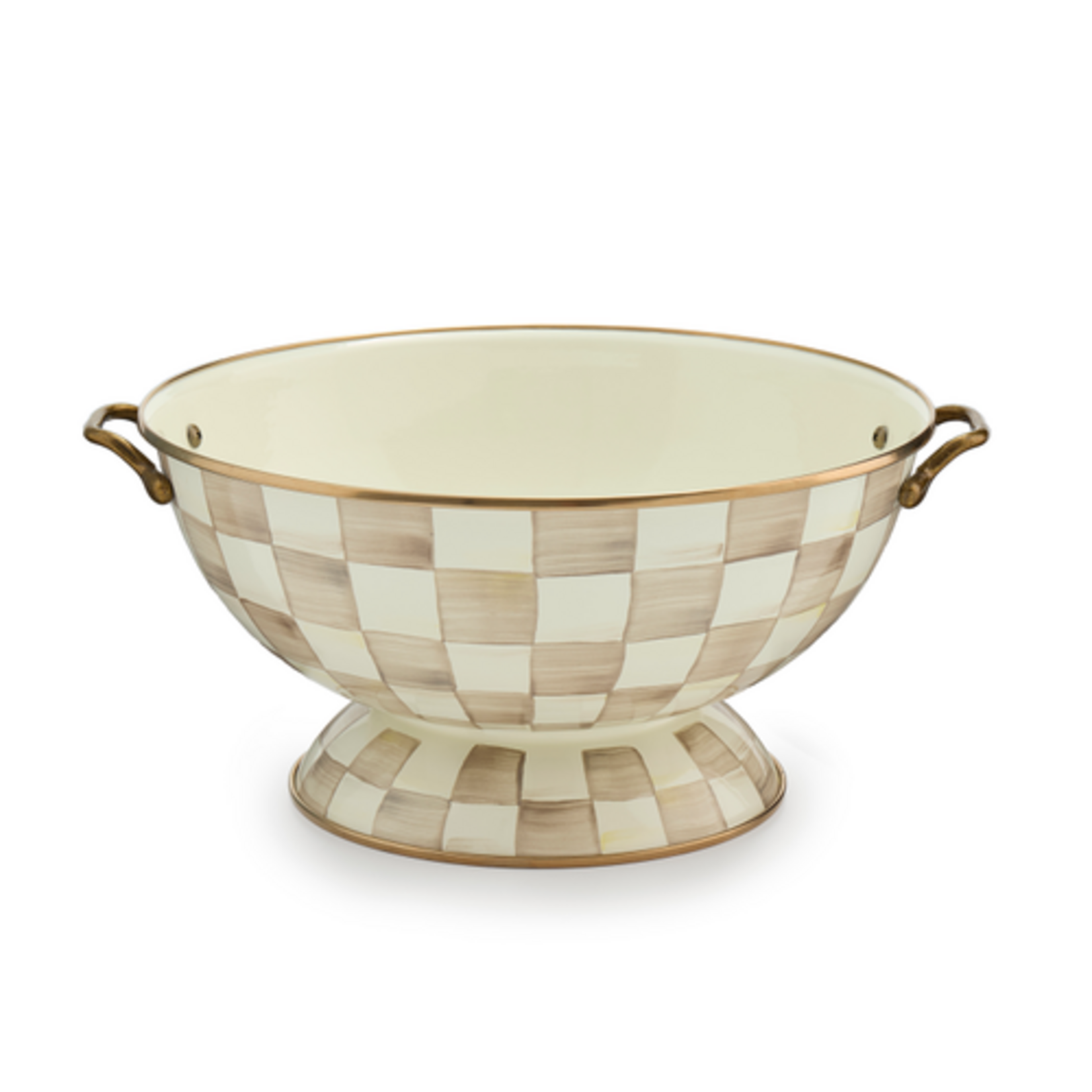 MacKenzie-Childs mocha check everything bowl
