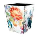 MacKenzie-Childs flower market reflections waste bin