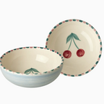 Ceramic Bowl with Hand Painted Cherry - 11.8 oz