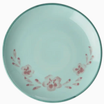 Ceramic Cake (Dessert) Plate with Hand Painted Flower Vine