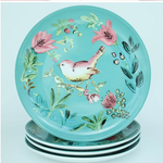 Dinner Plate Bird Aqua - Set of 4