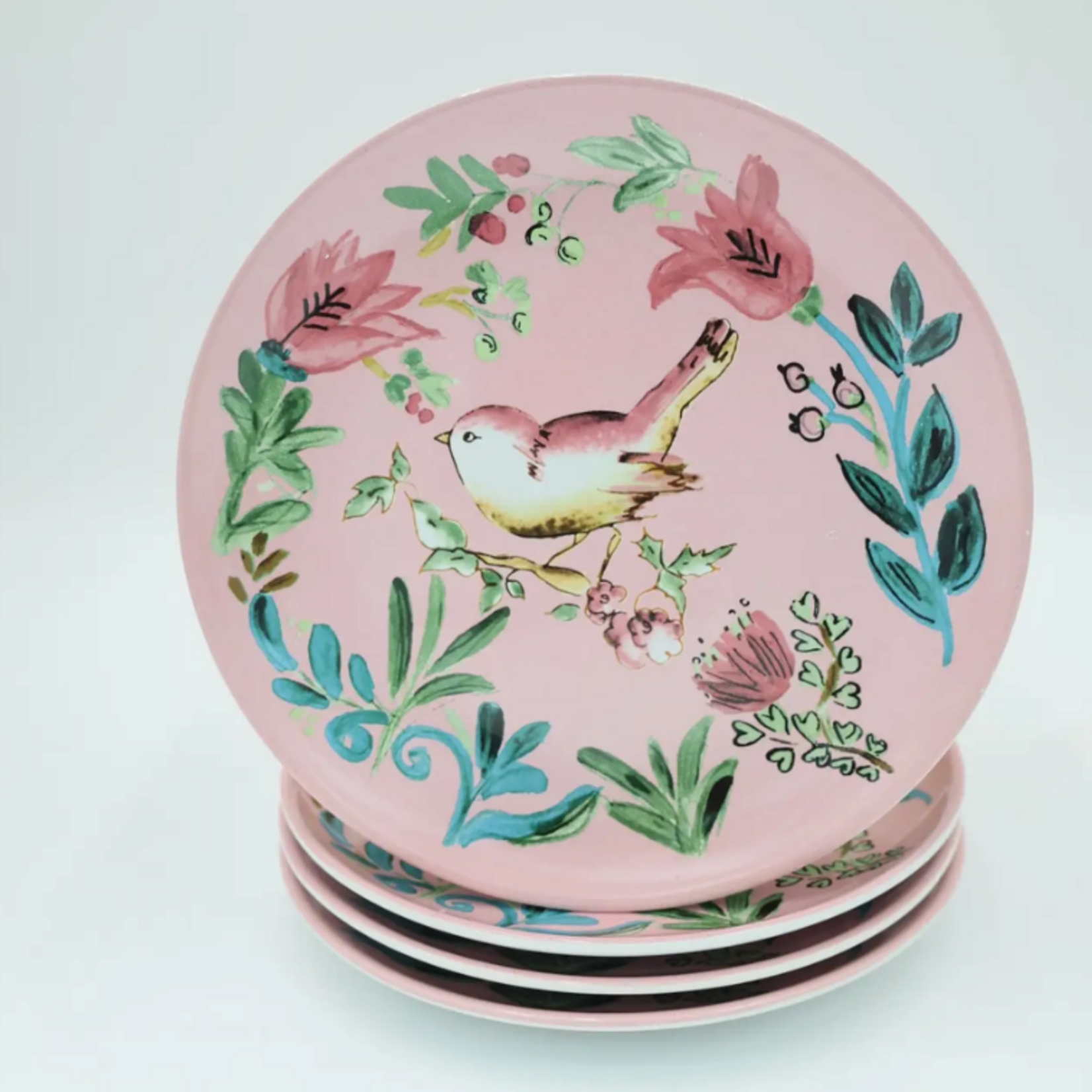 Dinner Plate Bird Pink - Set of 4