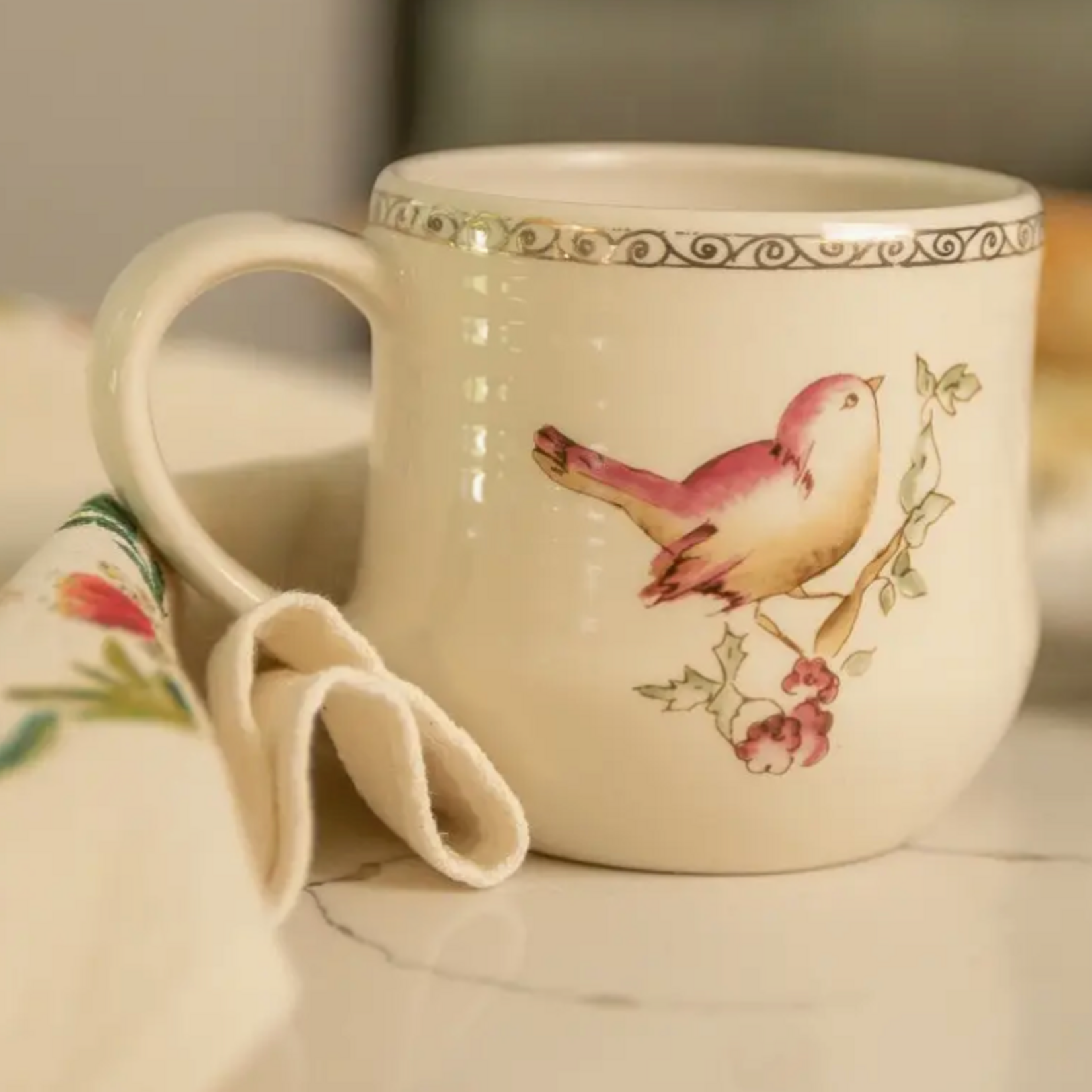 elasta Mug Bird Natural