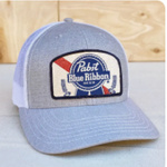 backerton Pabst Blue Ribbon - Archie Trucker Hat Gray