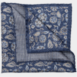 Elizabetta Made in Italy USA Enzo - Double Sided Silk Pocket Square - Blue