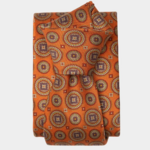 Elizabetta Made in Italy USA Farnese- Printed Madder Silk Tie - Orange Standard (3.25" x 58.5")