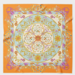 Elizabetta Made in Italy USA Paulina - Silk Foulard - Orange