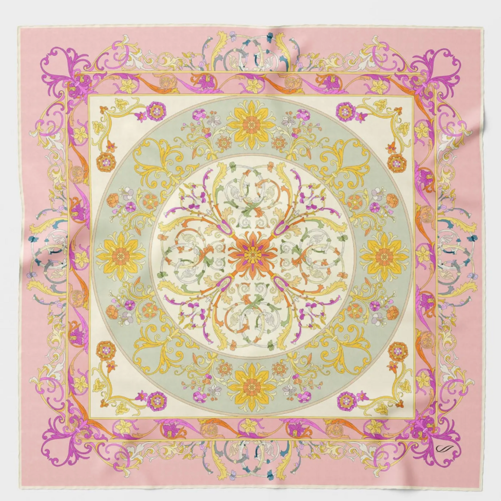 Elizabetta Made in Italy USA Paulina - Silk Foulard - Pink