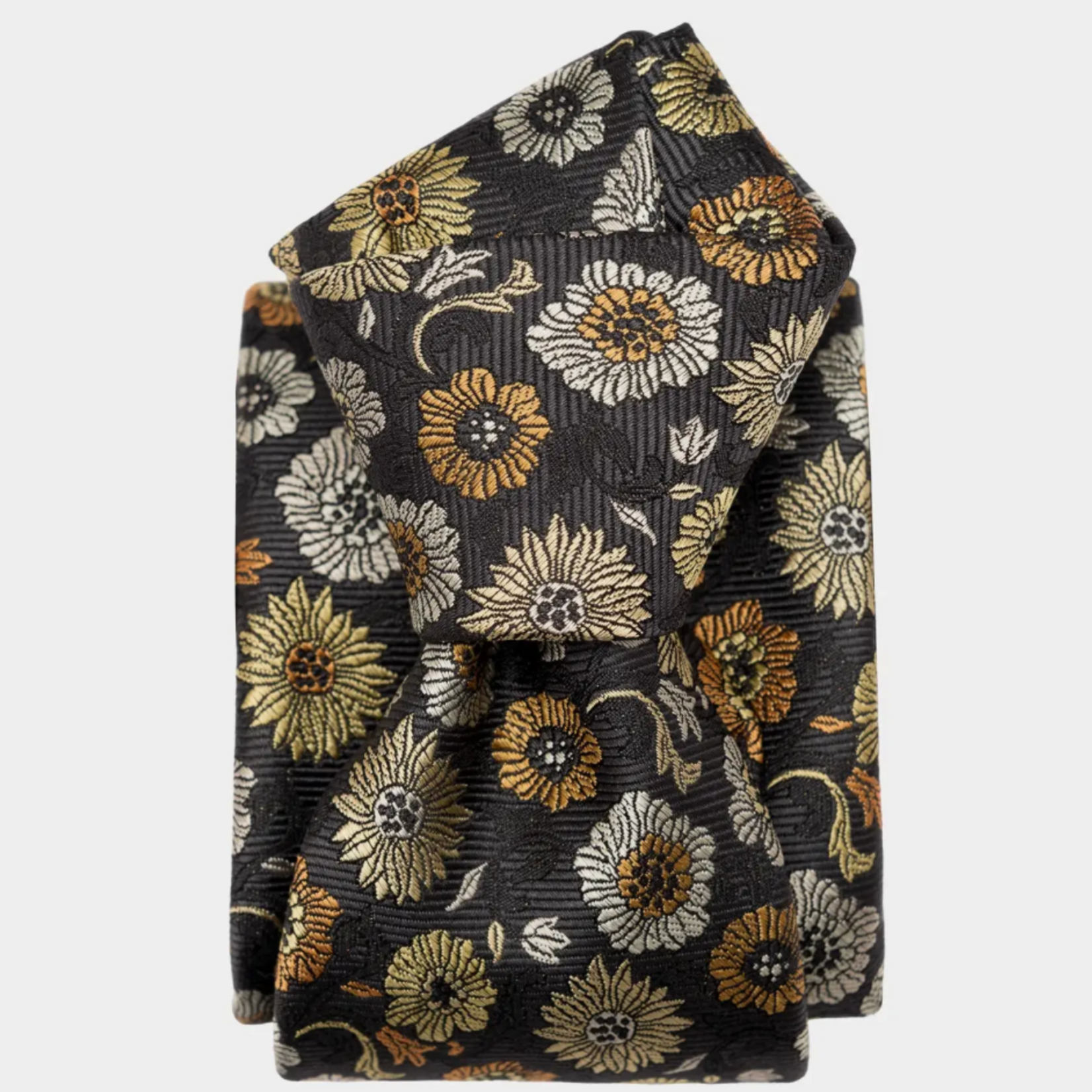 Elizabetta Made in Italy USA Pergola - Silk Jacquard Tie - Yellow Extra Long