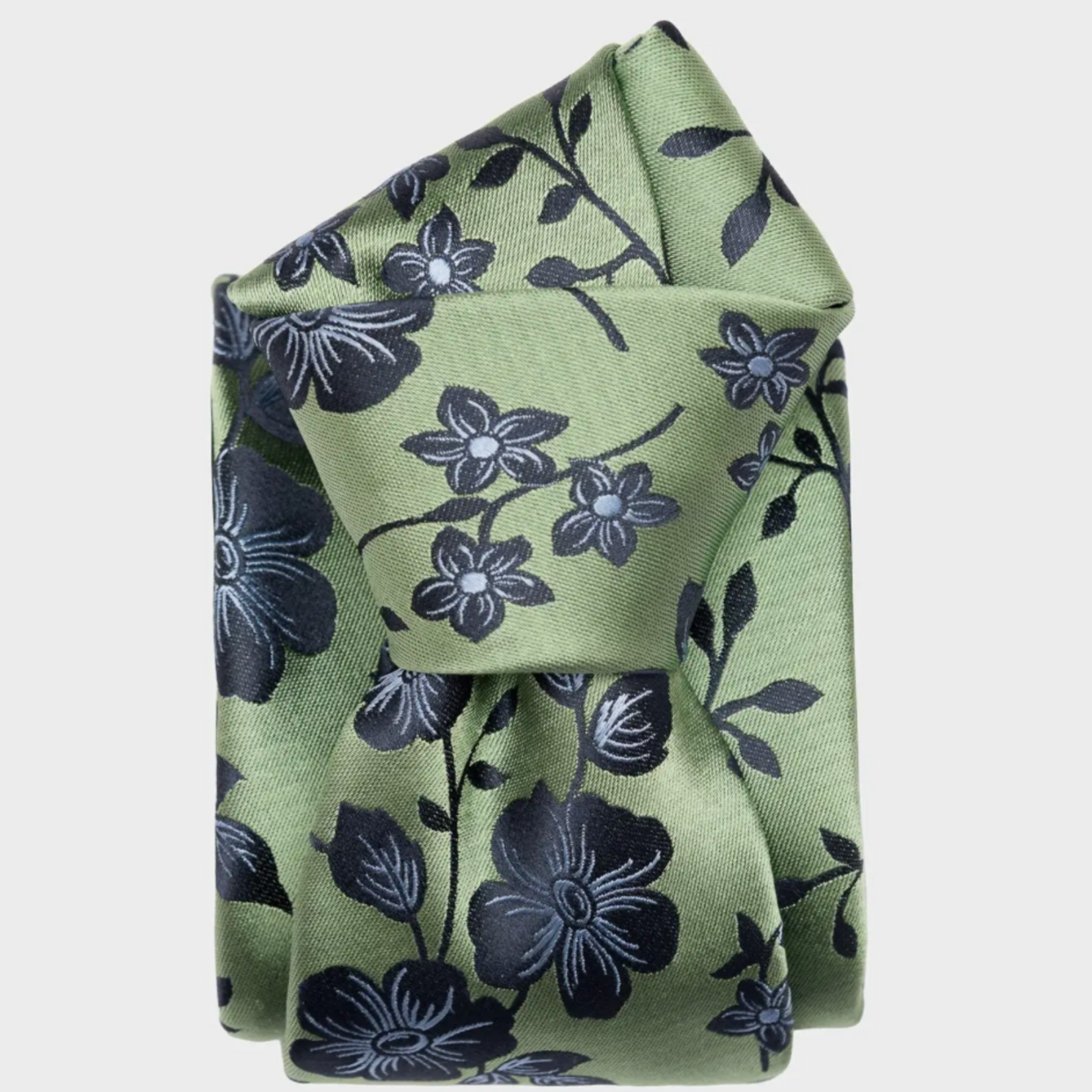 Elizabetta Made in Italy USA Silvio - Silk Jacquard Tie - Green Standard