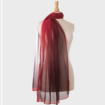 Sophia - Silk Scarf/Shawl - Burgundy