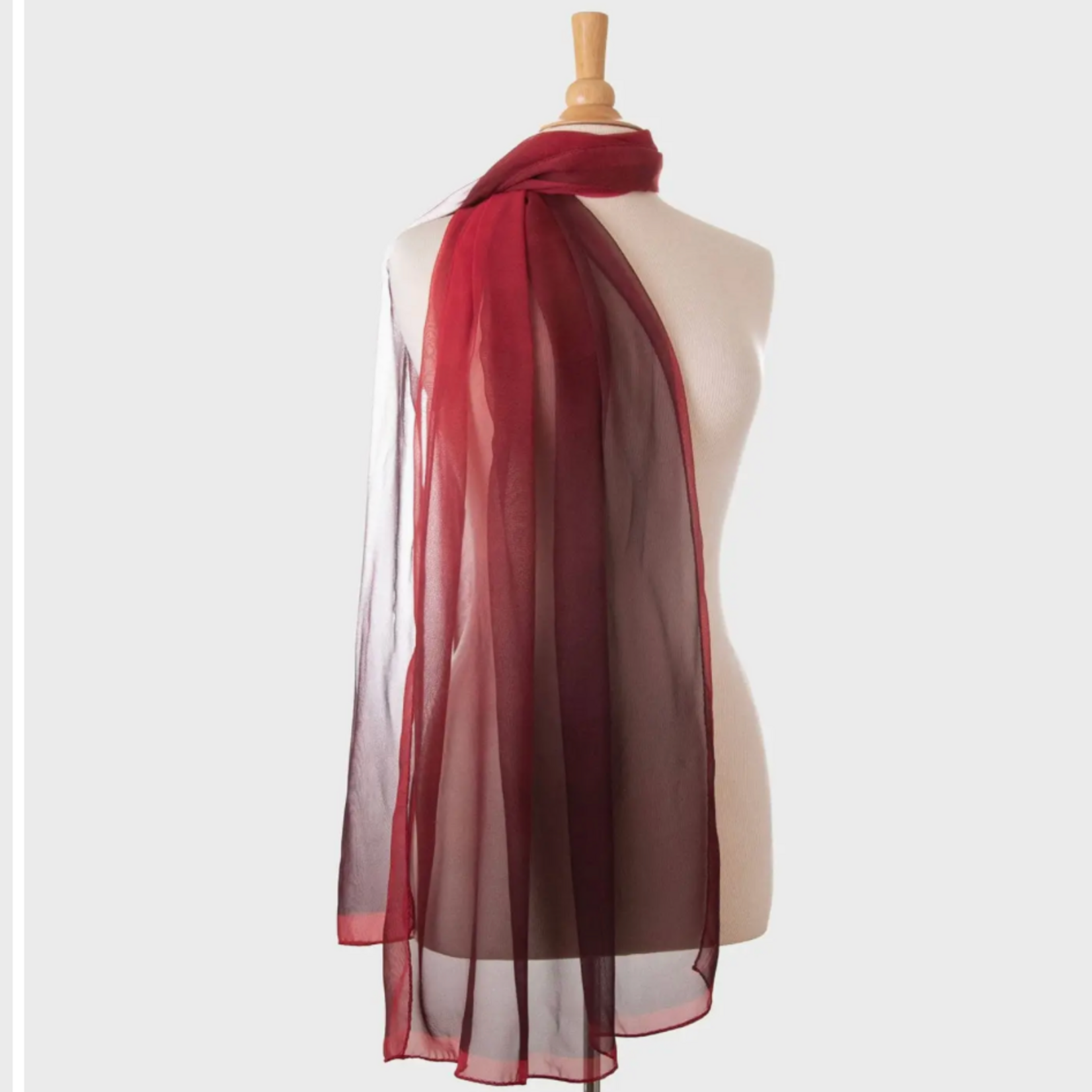 Sophia - Silk Scarf/Shawl - Burgundy