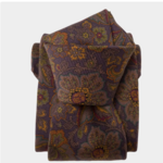 Elizabetta Made in Italy USA Trevi - Printed Silk Tie - Plum Standard