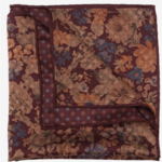 Elizabetta Made in Italy USA Vico - Double Sided Silk Pocket Square - Bordeaux
