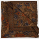 Elizabetta Made in Italy USA Vico - Double Sided Silk Pocket Square - Clay Brown