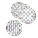 MacKenzie-Childs sterling check salad plates, set of 4