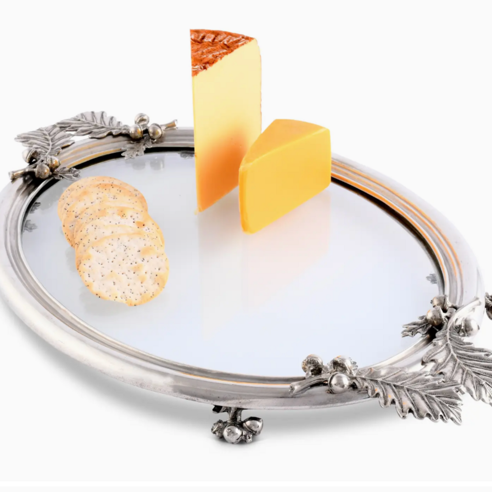 Vagabond House Acorn & Oak Leaf Oval Glass Tray