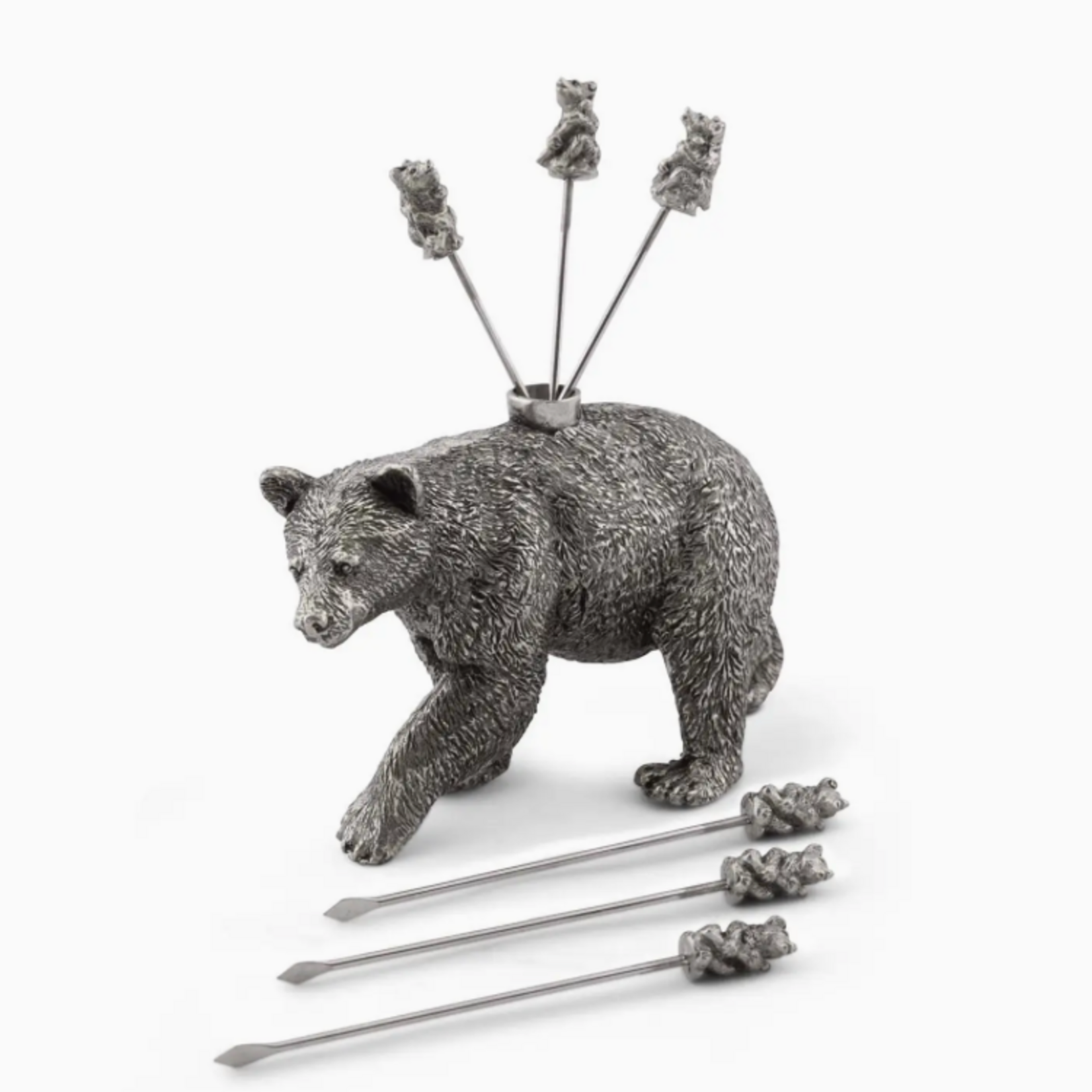 Vagabond House Pewter Black Bear Cheese Picks