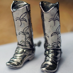 Vagabond House Pewter Cowboy Boot Salt & Pepper Set