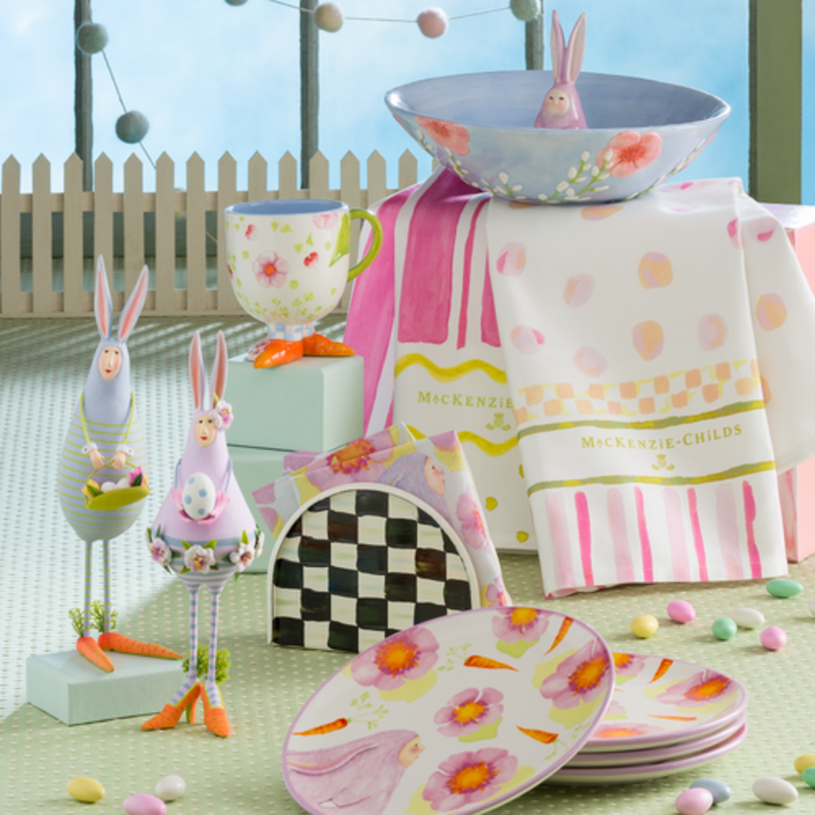 MacKenzie-Childs courtly check napkin holder